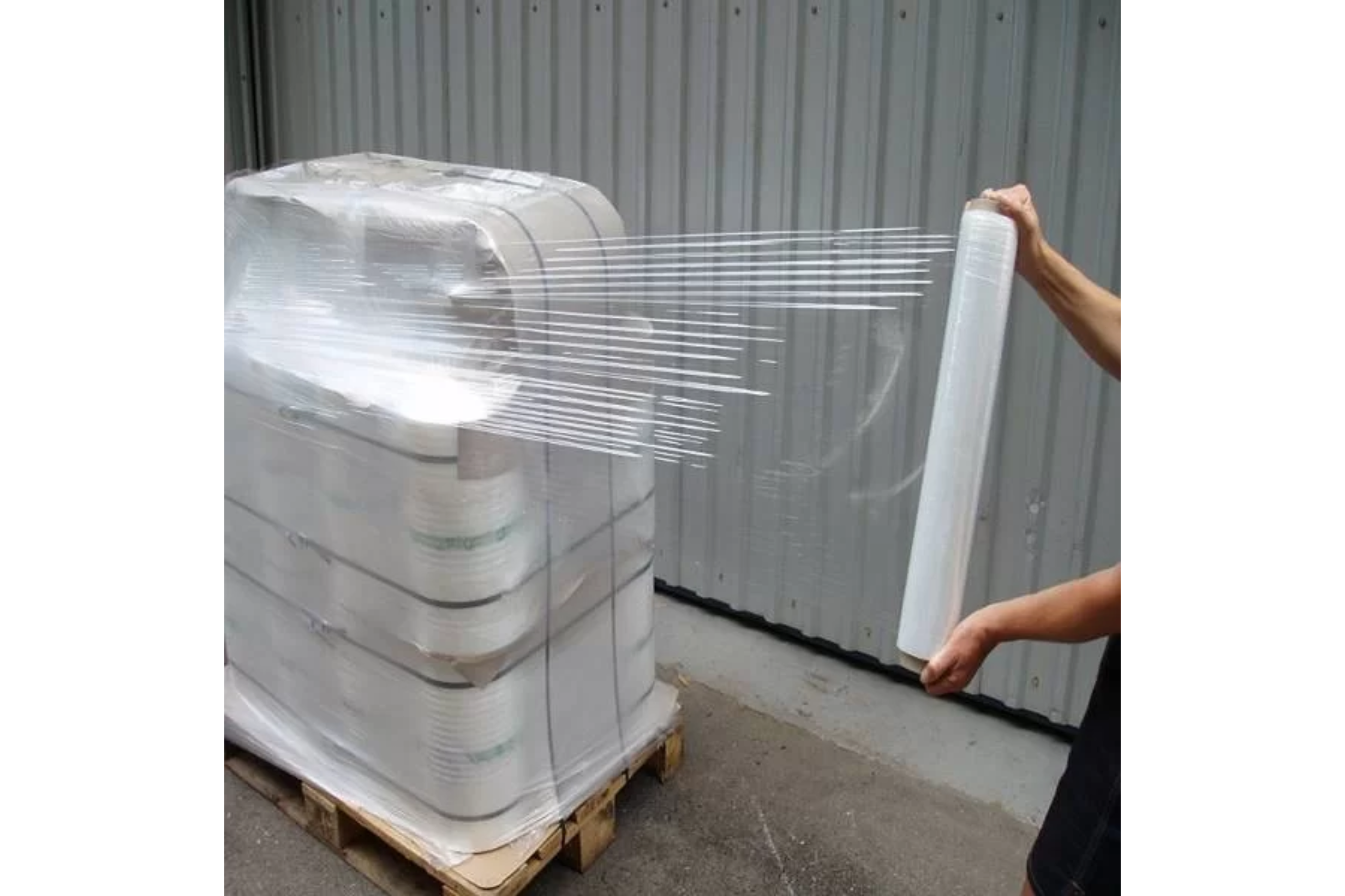 Stretch film χειρός για συσκευασία παλετών