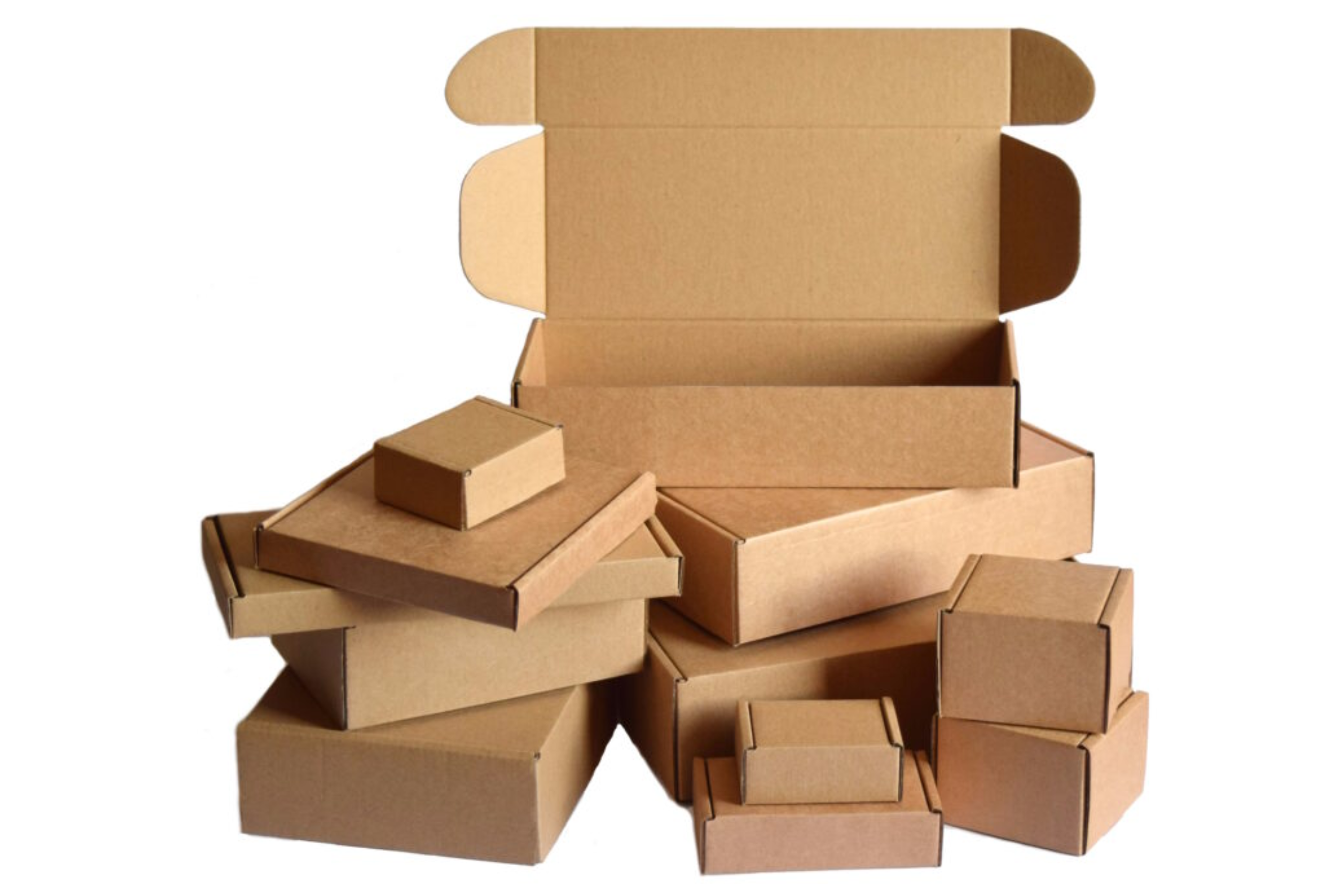 Χαρτοκιβώτιο die cut 12x12x5 cm καφέ για συσκευασία e-shop