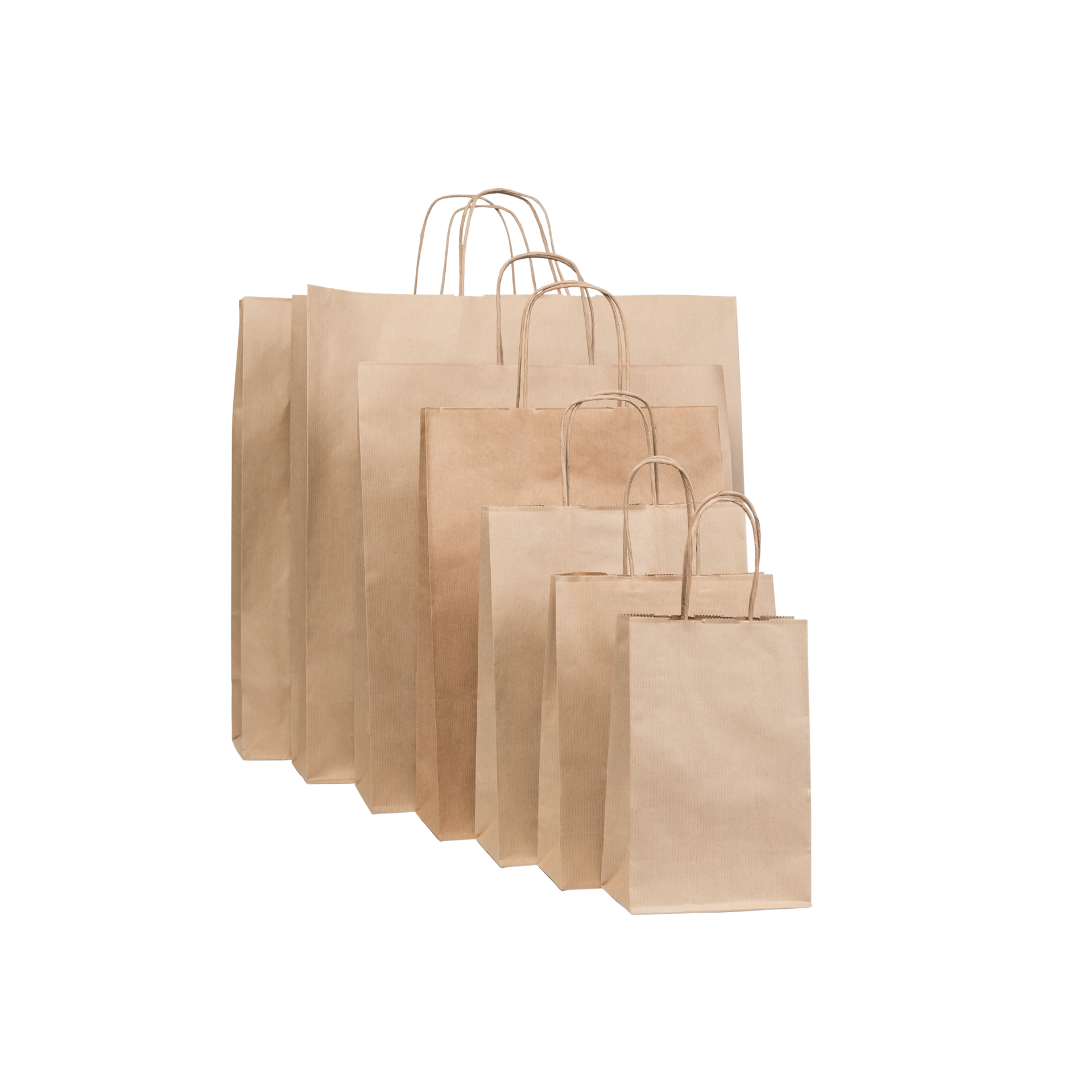 Χάρτινη Τσάντα Kraft με Στριφτό Χερούλι (25 τμχ)